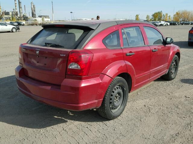 1B3HB48C18D501651 - 2008 DODGE CALIBER SX RED photo 4