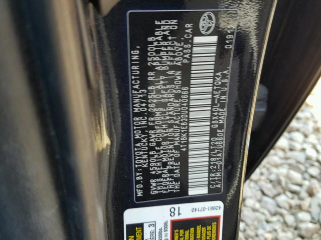 4T1BK1EB3DU040666 - 2013 TOYOTA AVALON BAS Qara foto 10