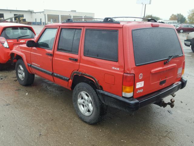 1J4FF48S8YL270443 - 2000 JEEP CHEROKEE S RED photo 3