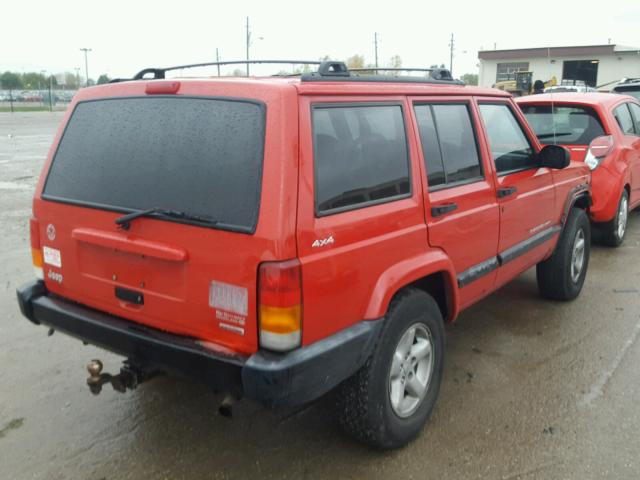 1J4FF48S8YL270443 - 2000 JEEP CHEROKEE S RED photo 4