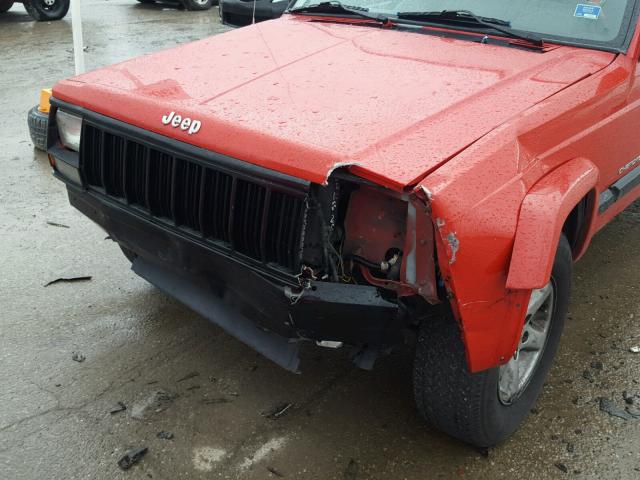 1J4FF48S8YL270443 - 2000 JEEP CHEROKEE S RED photo 9