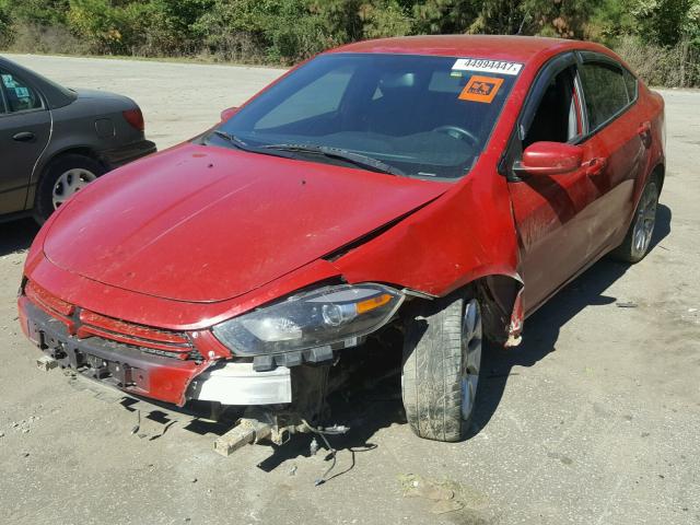 1C3CDFBA2DD224027 - 2013 DODGE DART SXT RED photo 2