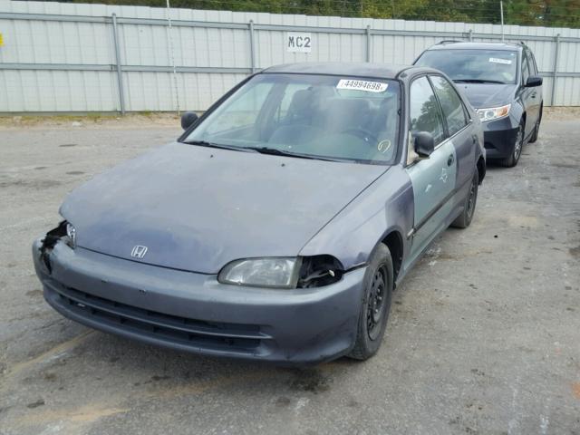 1HGEG8540SL051030 - 1995 HONDA CIVIC DX GRAY photo 2