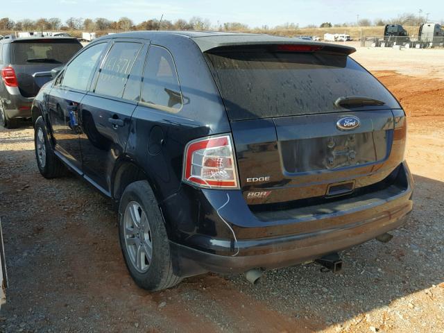 2FMDK36C78BA89750 - 2008 FORD EDGE SE BLACK photo 3