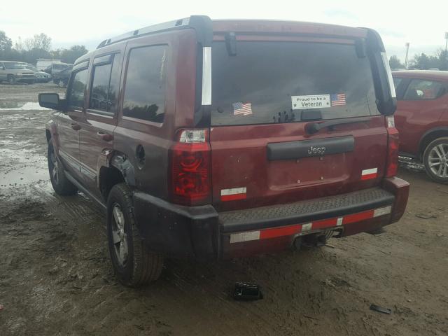 1J8HG58237C552773 - 2007 JEEP COMMANDER მუქწითელი ფოტო 3