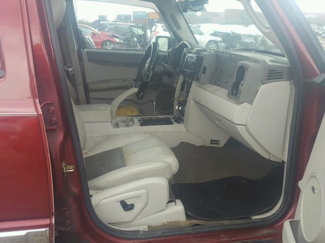 1J8HG58237C552773 - 2007 JEEP COMMANDER მუქწითელი ფოტო 5