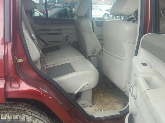 1J8HG58237C552773 - 2007 JEEP COMMANDER მუქწითელი ფოტო 6