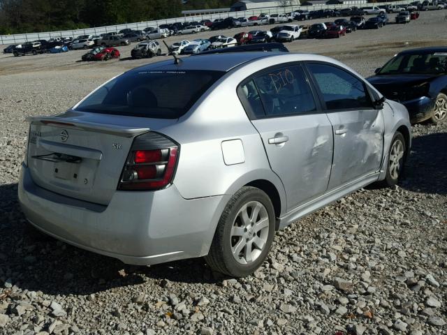 3N1AB6AP4CL710820 - 2012 NISSAN SENTRA 2.0 SILVER photo 4