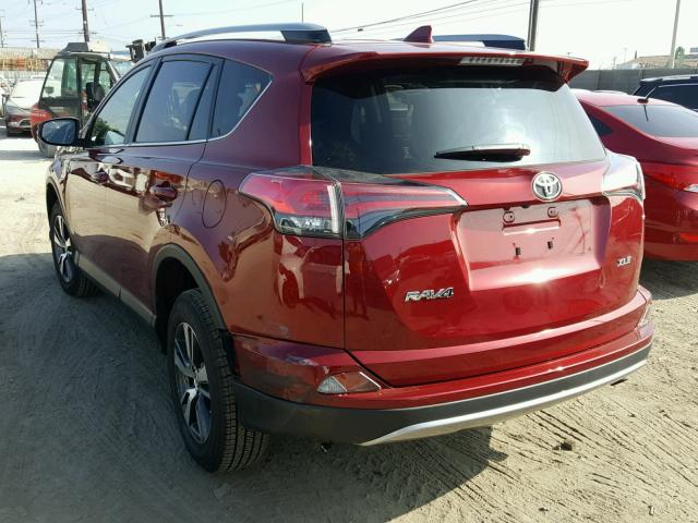 JTMWFREV5JD121487 - 2018 TOYOTA RAV4 ADVEN BURGUNDY photo 3