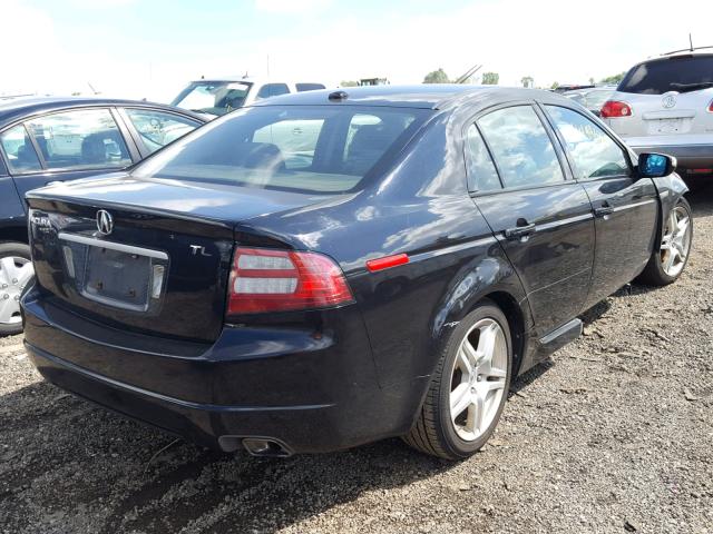 19UUA66228A046334 - 2008 ACURA TL BLACK photo 4