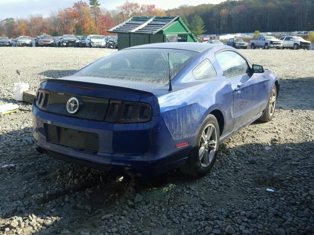 1ZVBP8AM2D5230696 - 2013 FORD MUSTANG BLUE photo 4