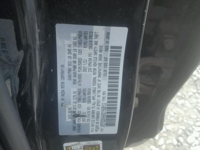 JM3TB28A880159612 - 2008 MAZDA CX-9 BLACK photo 10