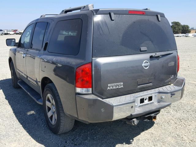 5N1AA08B04N743852 - 2004 NISSAN ARMADA SE GRAY photo 3