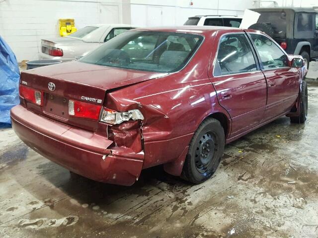 4T1BG22K81U799143 - 2001 TOYOTA CAMRY CE MAROON photo 4