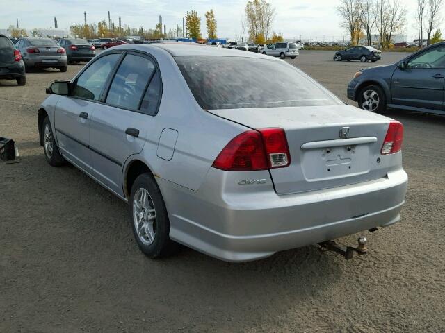 2HGES15194H932062 - 2004 HONDA CIVIC DX SILVER photo 3