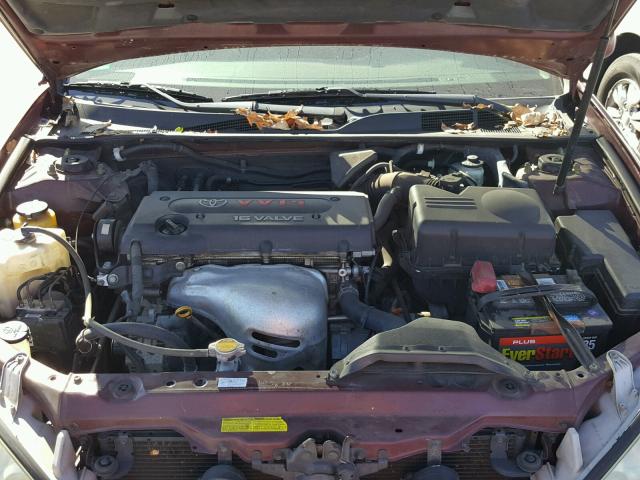 4T1BE32K55U076481 - 2005 TOYOTA CAMRY LE მუქწითელი ფოტო 7