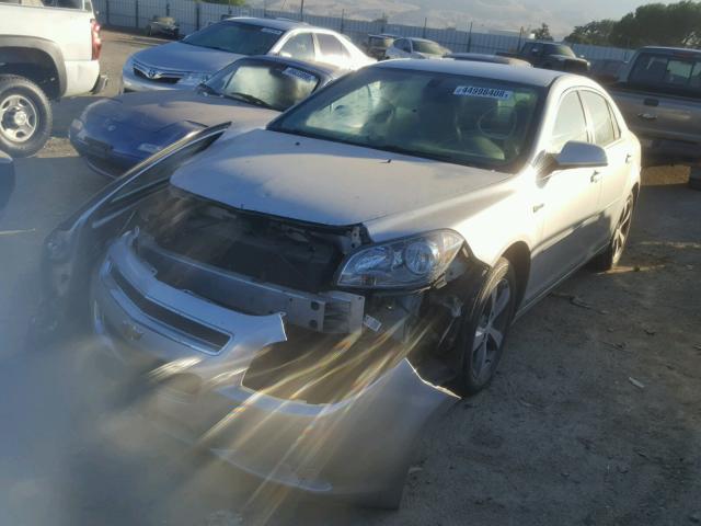 1G1ZF57589F107370 - 2009 CHEVROLET MALIBU HYB SILVER photo 2