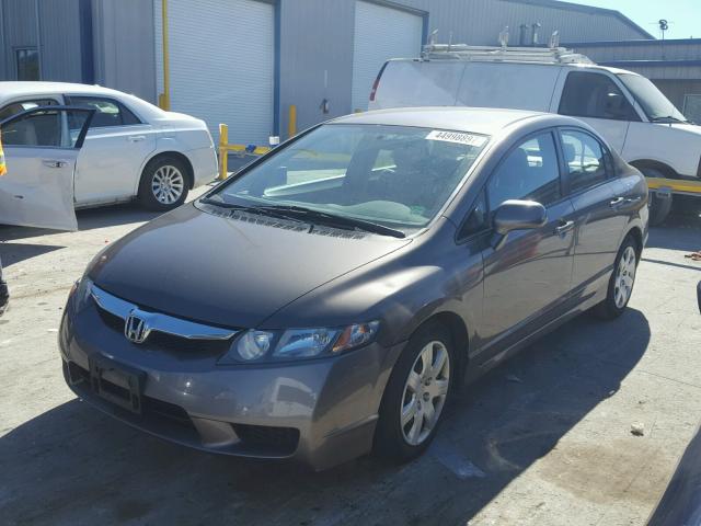 2HGFA1F56AH576495 - 2010 HONDA CIVIC CHARCOAL photo 2