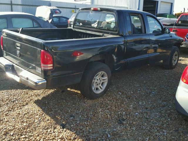 1B7HL2ANX1S254854 - 2001 DODGE DAKOTA BLACK photo 4