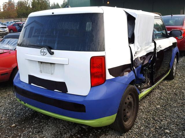 JTLKE50E181042206 - 2008 TOYOTA SCION XB Екі түсті фото 4