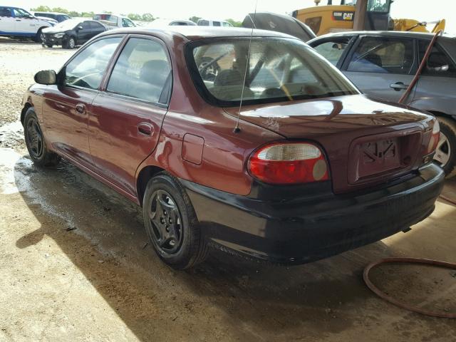 KNAFB121X15081395 - 2001 KIA SEPHIA BAS MAROON photo 3