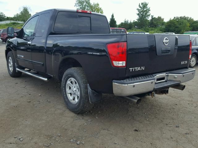 1N6AA06B36N545533 - 2006 NISSAN TITAN XE BLACK photo 3