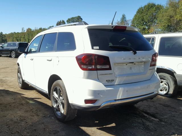 3C4PDCGB8GT124302 - 2016 DODGE JOURNEY CR WHITE photo 3