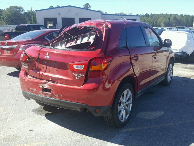 4A4AP3AWXFE052518 - 2015 MITSUBISHI OUTLANDER MAROON photo 4