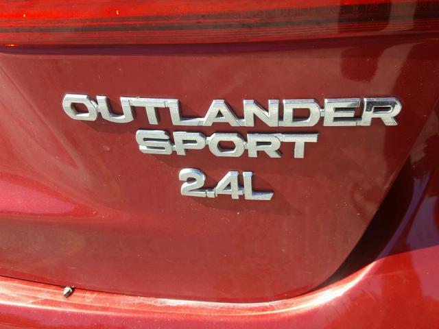 4A4AP3AWXFE052518 - 2015 MITSUBISHI OUTLANDER MAROON photo 9