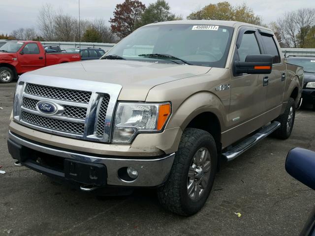 1FTFW1ETXBFB86762 - 2011 FORD F150 BEIGE photo 2