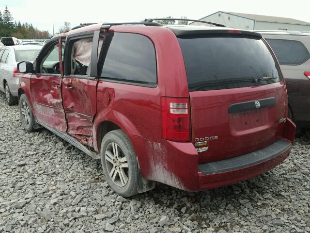 2D4RN4DE4AR106144 - 2010 DODGE GRAND CARA RED photo 3