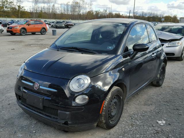 3C3CFFAR9ET276011 - 2014 FIAT 500 POP BLACK photo 2