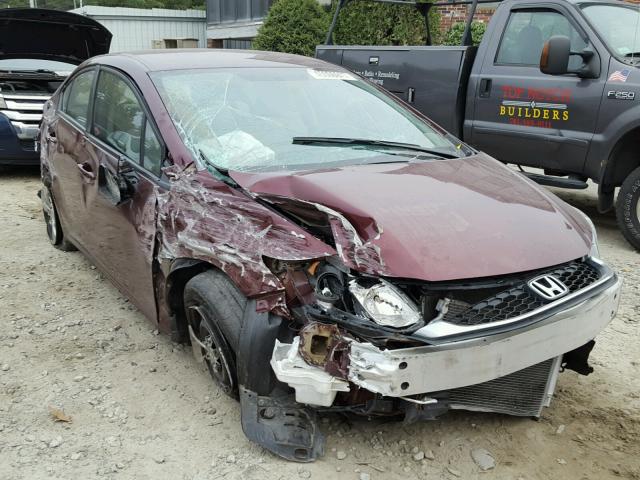 2HGFB2F51EH539959 - 2014 HONDA CIVIC LX MAROON photo 1