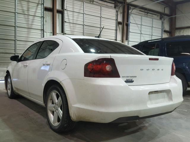 1C3CDZAB7DN530887 - 2013 DODGE AVENGER SE WHITE photo 3