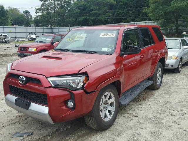 JTEBU5JR6G5402475 - 2016 TOYOTA 4RUNNER SR RED photo 2