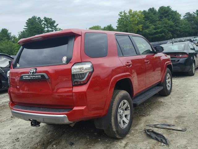 JTEBU5JR6G5402475 - 2016 TOYOTA 4RUNNER SR RED photo 4
