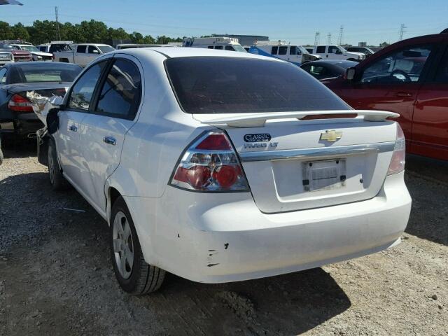 KL1TG56E69B626671 - 2009 CHEVROLET AVEO LT WHITE photo 3