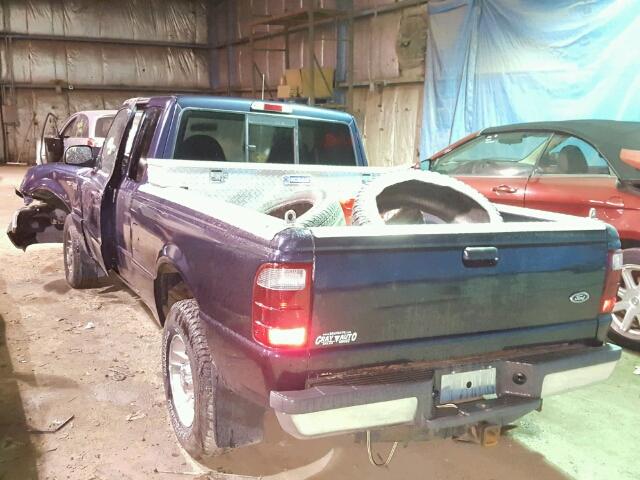 1FTYR44E73PA44398 - 2003 FORD RANGER SUP BLUE photo 3