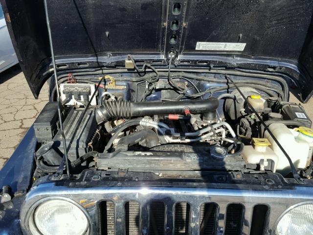 1J4FA49S12P764351 - 2002 JEEP WRANGLER / BLUE photo 7