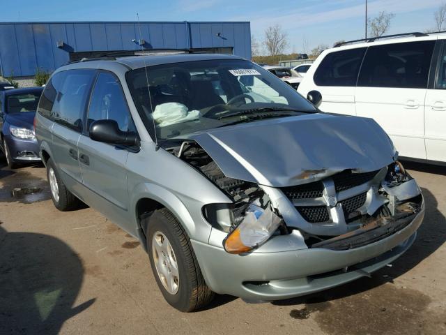 1D4GP24R13B286726 - 2003 DODGE GRAND CARA GREEN photo 1