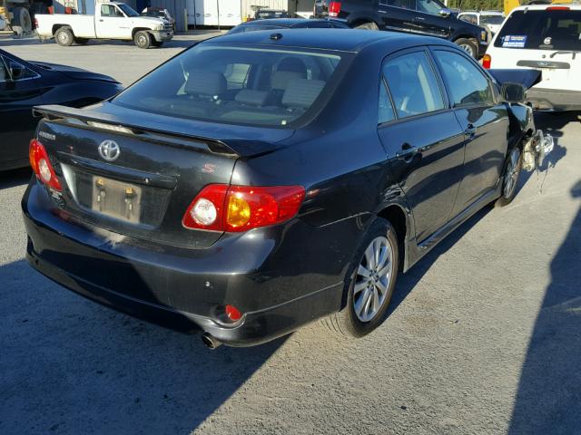 2T1BU40E79C149315 - 2009 TOYOTA COROLLA BLACK photo 4