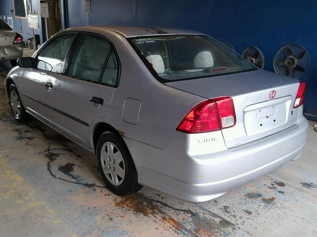 1HGES16355L029203 - 2005 HONDA CIVIC DX V SILVER photo 3