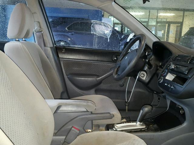 1HGES16355L029203 - 2005 HONDA CIVIC DX V SILVER photo 5