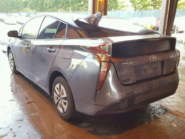 JTDKARFU0G3514931 - 2016 TOYOTA PRIUS GRAY photo 3