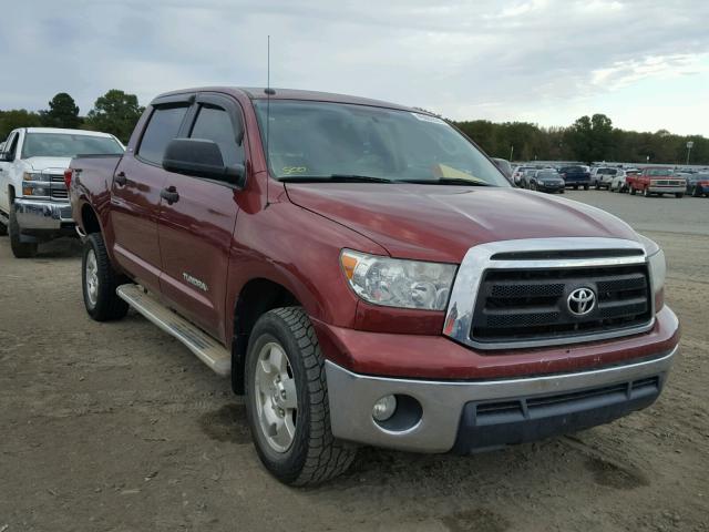 5TFEM5F12AX017558 - 2010 TOYOTA TUNDRA CRE MAROON photo 1