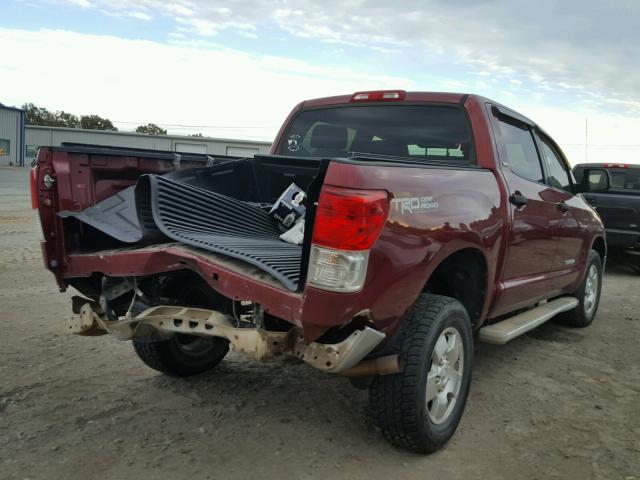 5TFEM5F12AX017558 - 2010 TOYOTA TUNDRA CRE MAROON photo 4