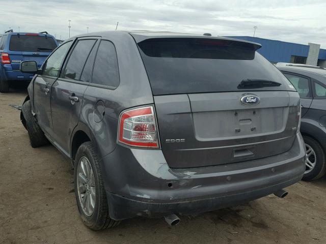 2FMDK3JC3ABB64022 - 2010 FORD EDGE SEL GRAY photo 3