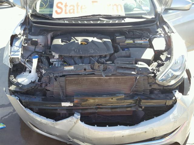 5NPDH4AEXCH084699 - 2012 HYUNDAI ELANTRA SILVER photo 7