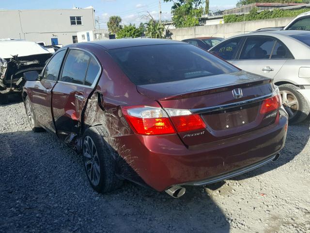 1HGCR2F52FA057208 - 2015 HONDA ACCORD SPO RED photo 3