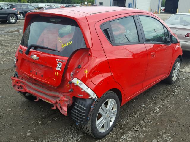 KL8CB6S90EC463082 - 2014 CHEVROLET SPARK LS RED photo 4